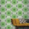 Papel pintado vinílico Gran Sol Verde colección Librería Gastón y Daniela étnico singular decoración salón dormitorio baño cocina