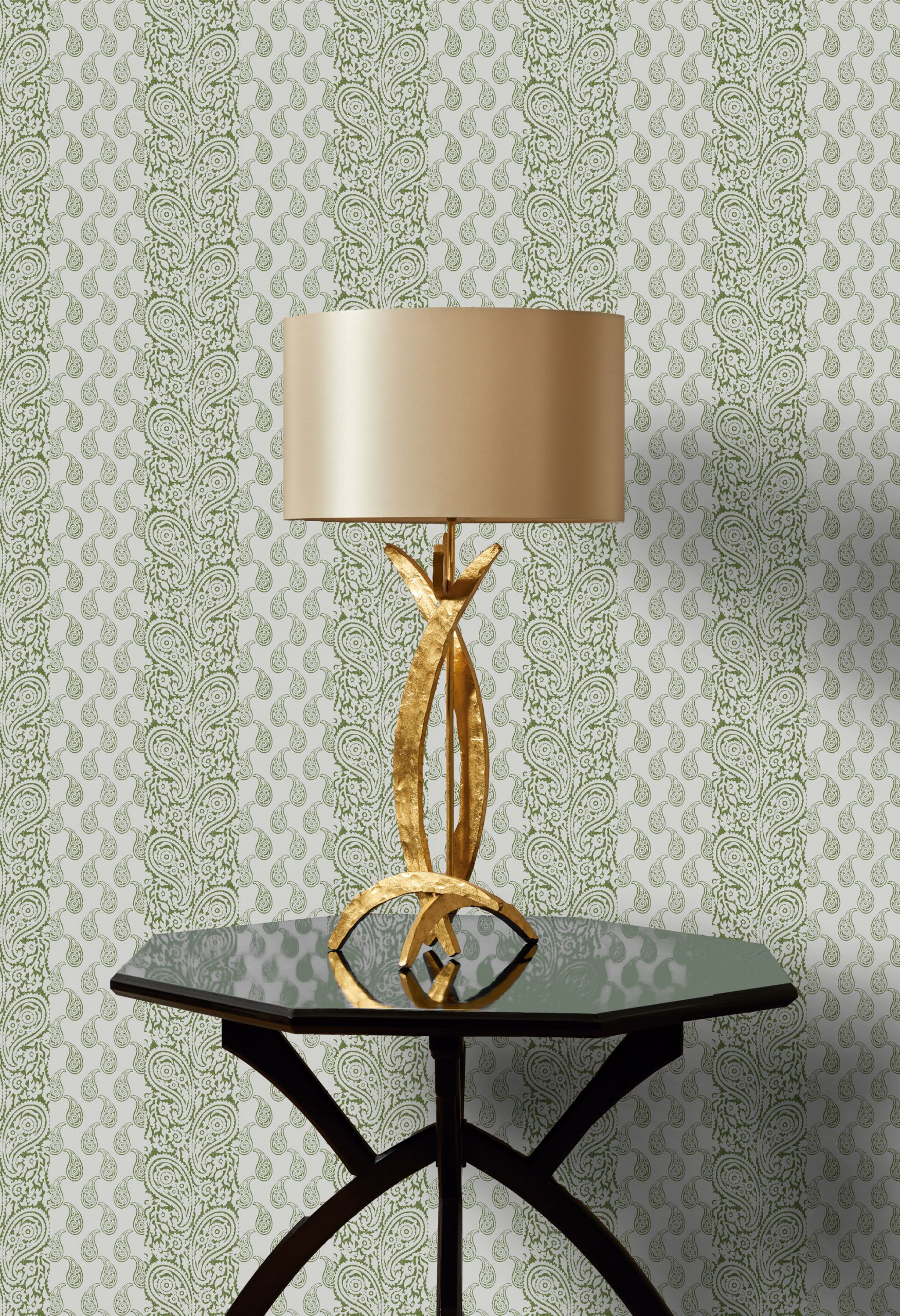 papel pintado Matueca verde colección Volume V Lorenzo Castillo Gastón y Daniela papel tejido no tejido geométrico decoración casa salón dormitorio cocina baño