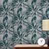 Papel pintado Panamericana azul gastón y daniela botánico decoración salón
