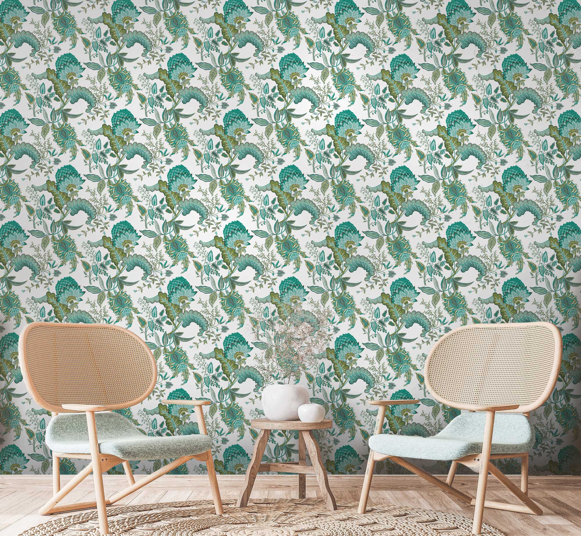 Papel pintado Paraiso verde gastón y daniela botánico decoración salón