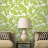 Papel pintado vinílico Plantation Verde colección Librería Gastón y Daniela vegetal naturaleza hojas decoración salón dormitorio baño cocina