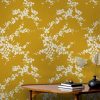 Papel pintado Primavera ocre gastón y daniela flores decoración salón