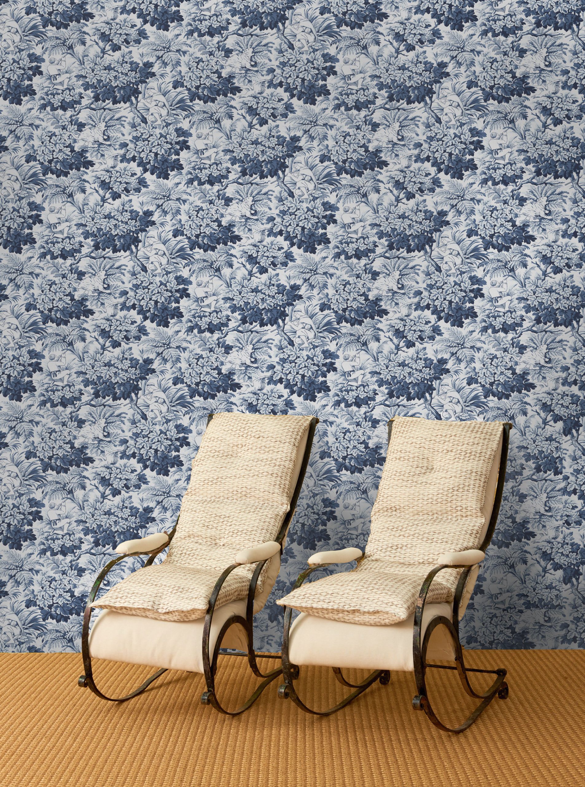 Papel pintado vinílico Vegacervera azul colección Volume V Lorenzo Castillo Gastón y Daniela botánico naturaleza floral decoración casa salón dormitorio baño cocina