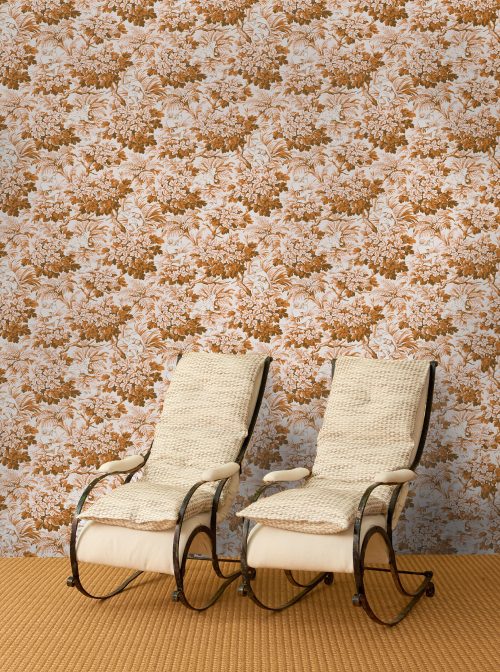 Papel pintado vinílico Vegacervera cobre colección Volume V Lorenzo Castillo Gastón y Daniela botánico naturaleza floral decoración casa salón dormitorio baño cocina