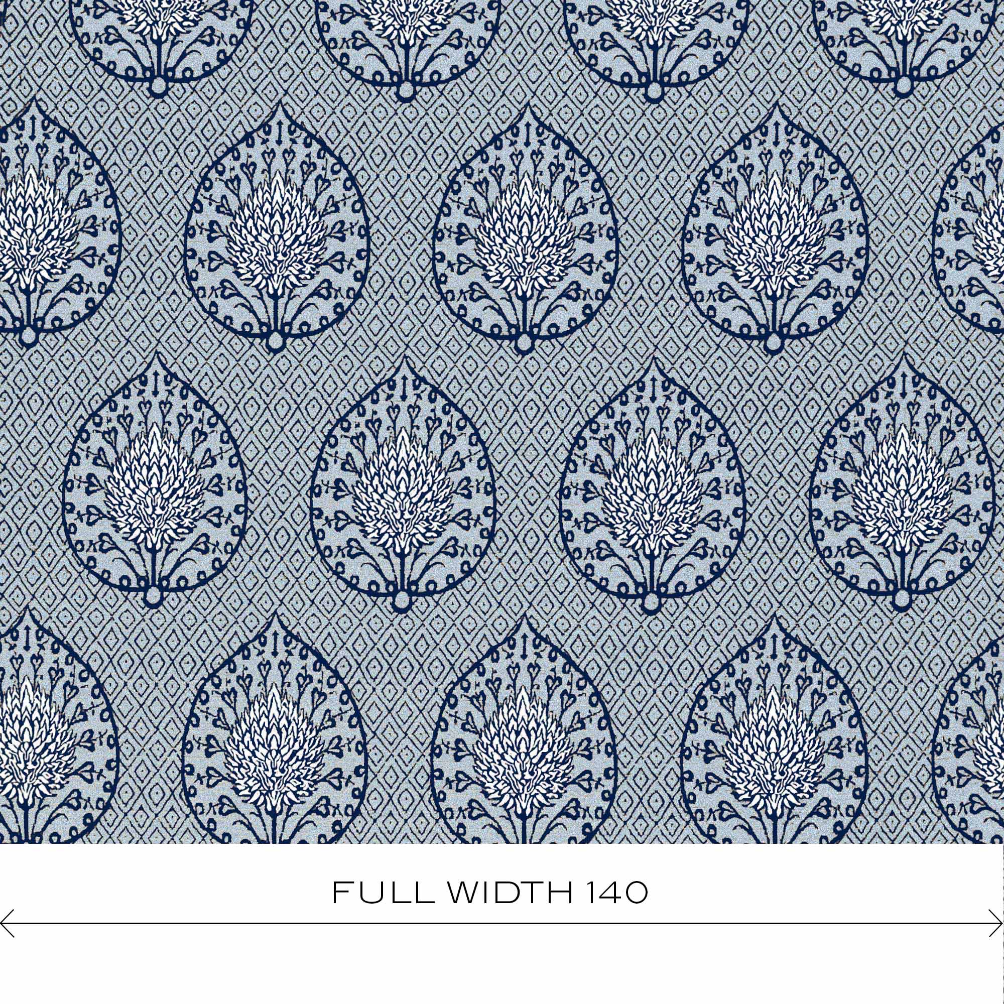 GDT-5692-003 Tela Palmeta azul marco polo gastón y daniela étnico botánico tapicería decoración cortinas casa outdoor ancho