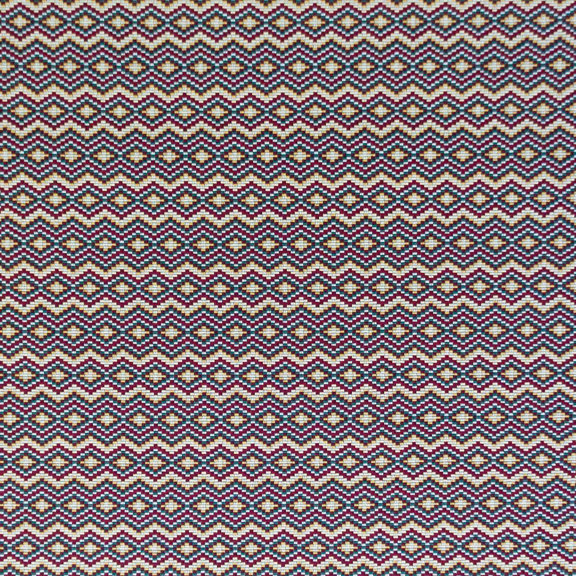 GDT-5719-002 Tela Caucaso oro burdeos marco polo gastón y daniela geométrico étnico tapicería decoración cortinas casa plana
