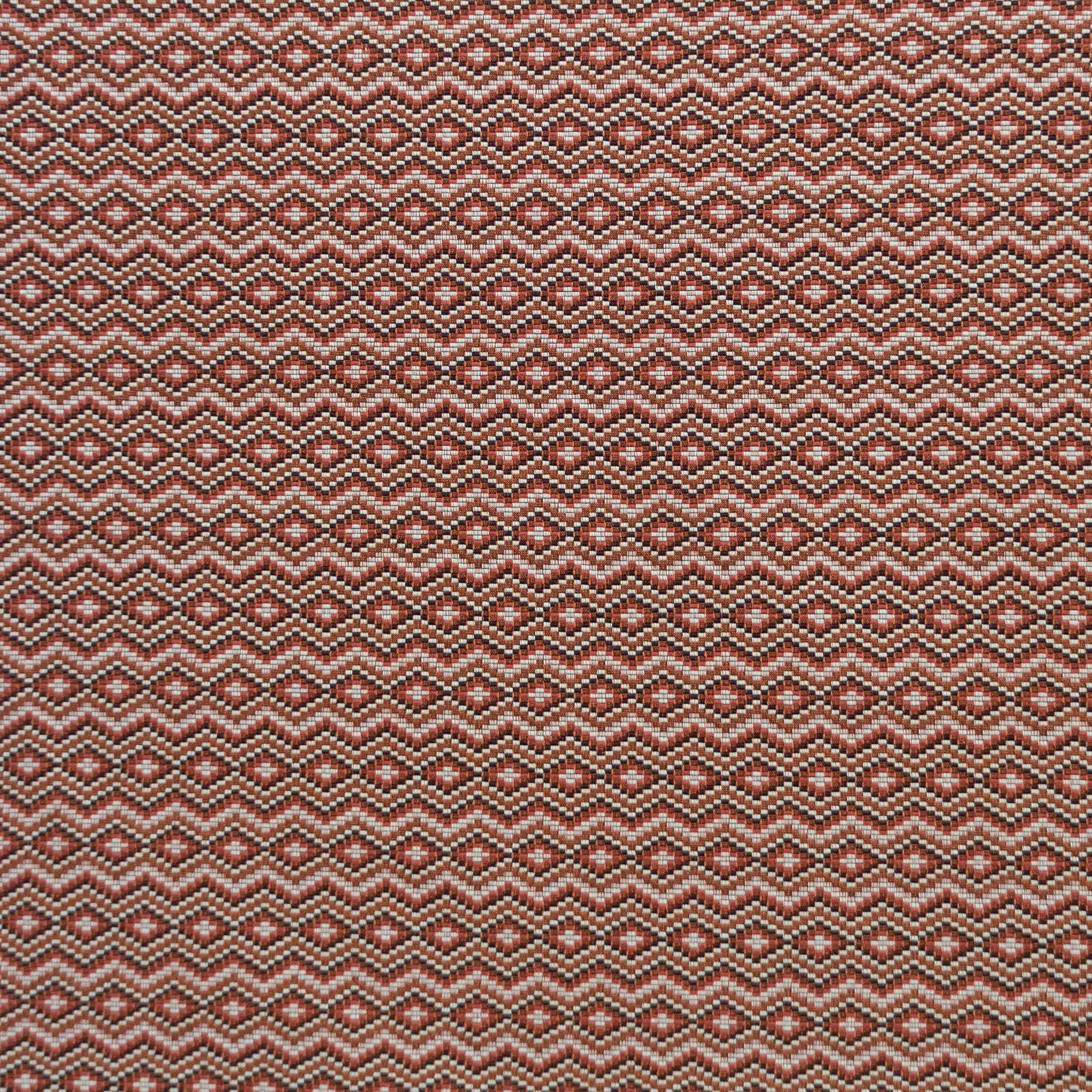 GDT-5719-005 Tela Caucaso teja marco polo gastón y daniela geométrico étnico tapicería decoración cortinas casa plana