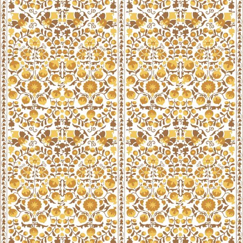 GDT-5729-001 Tela suzani ocre amarillo marco polo gastón y daniela botánico exterior tapicería decoracion outdoor casa