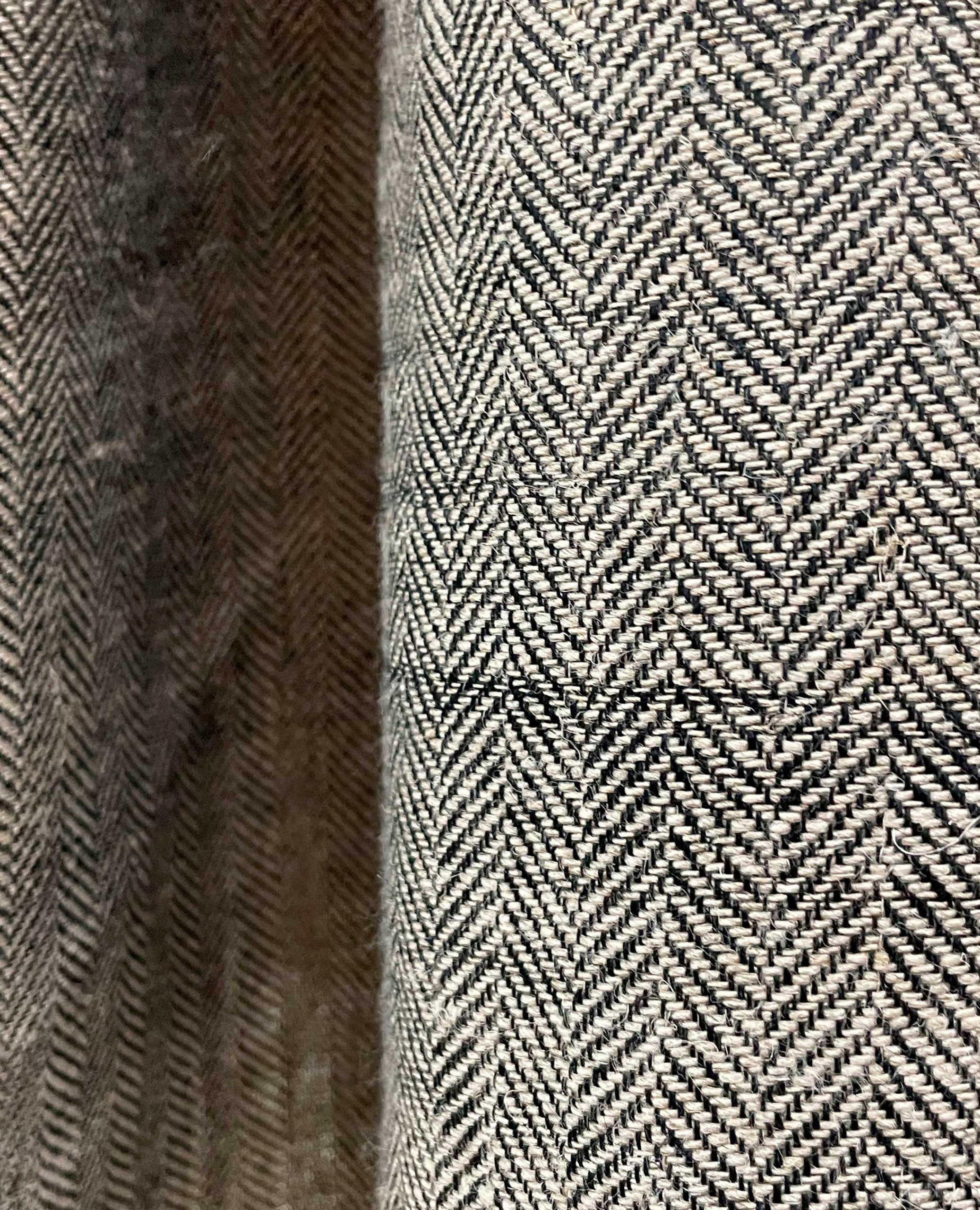 GDT-5736-001 tela elbrus negro cortina de 100% lino de espiga marco polo decoración gastón y daniela detalle