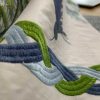 Tela Reina Roja Verde Azul Gastón y Daniela bordado rayas decoración tapicería casa detalle