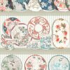 GDW-5769-001 Teatime multi beige rojo papel pintado gastón y daniela vajilla figuras cocina decoración casa