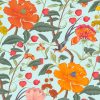 GDW-5771-002 Manila azul naranja papel pintado gastón y daniela botánico floral decoración casa