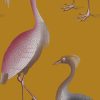 GDW-5773-004 Garzas ocre amarillo papel pintado gastón y daniela animales fauna decoración casa