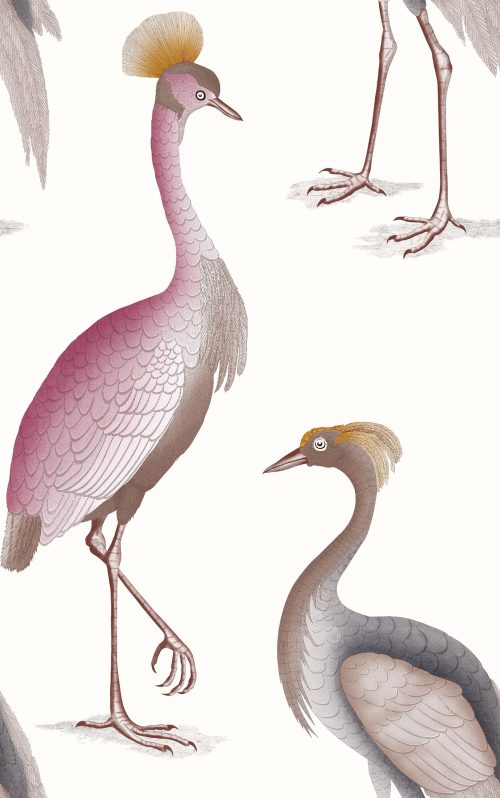 GDW-5773-007 Garzas blanco papel pintado gastón y daniela animales fauna decoración casa 