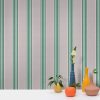 Gerra papel pintado gastón y daniela rayas verde beige decoración comedor salón dormitorio