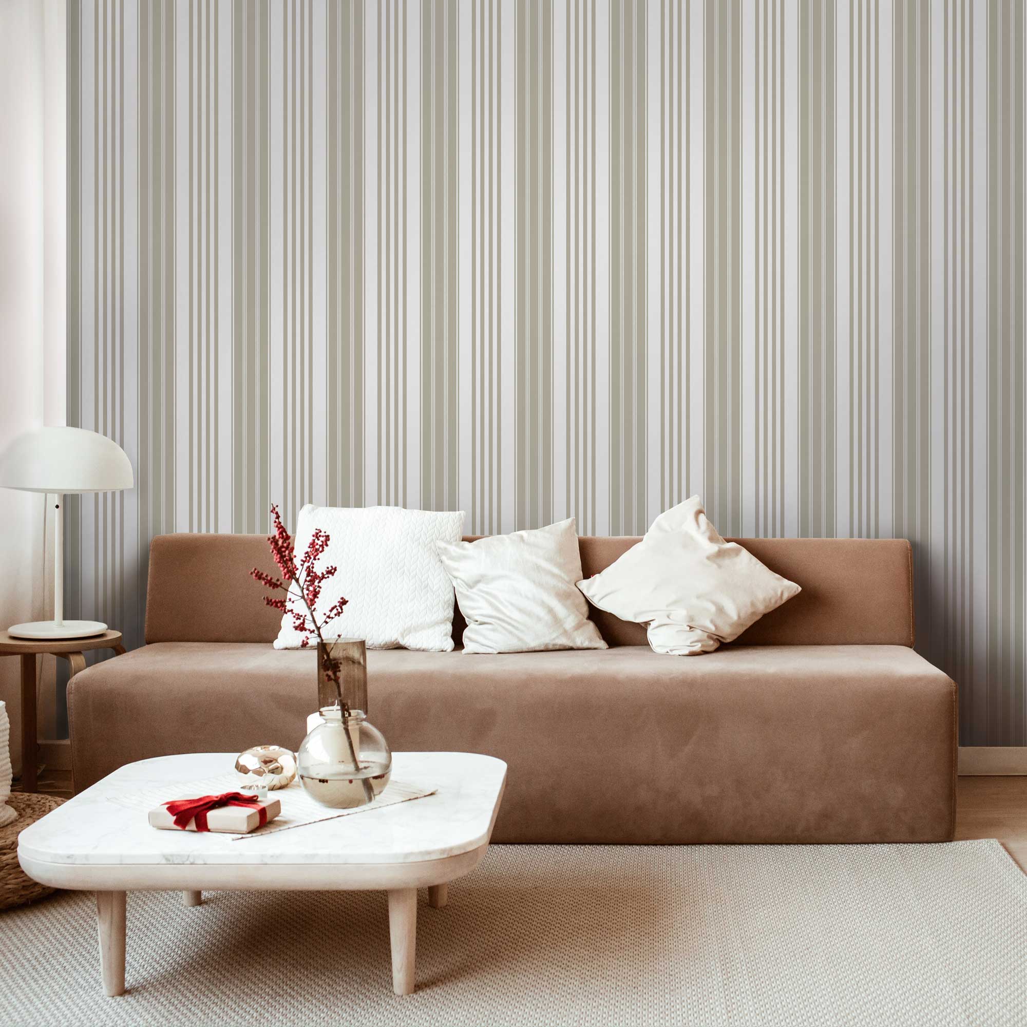 Papel pintado Vega beige gastón y daniela rayas rojo decoración cocina comedor salón dormitorio