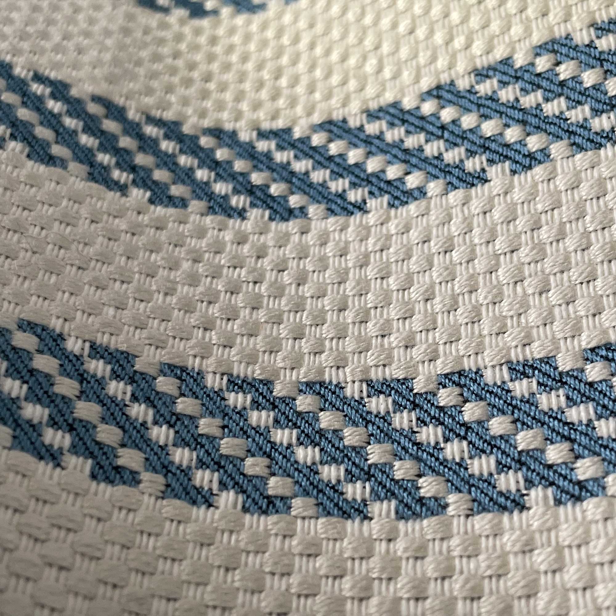 Tela Isidro Azul Gastón y Daniela colección Lorenzo Castillo jacquard rayas tapicería decoración casa