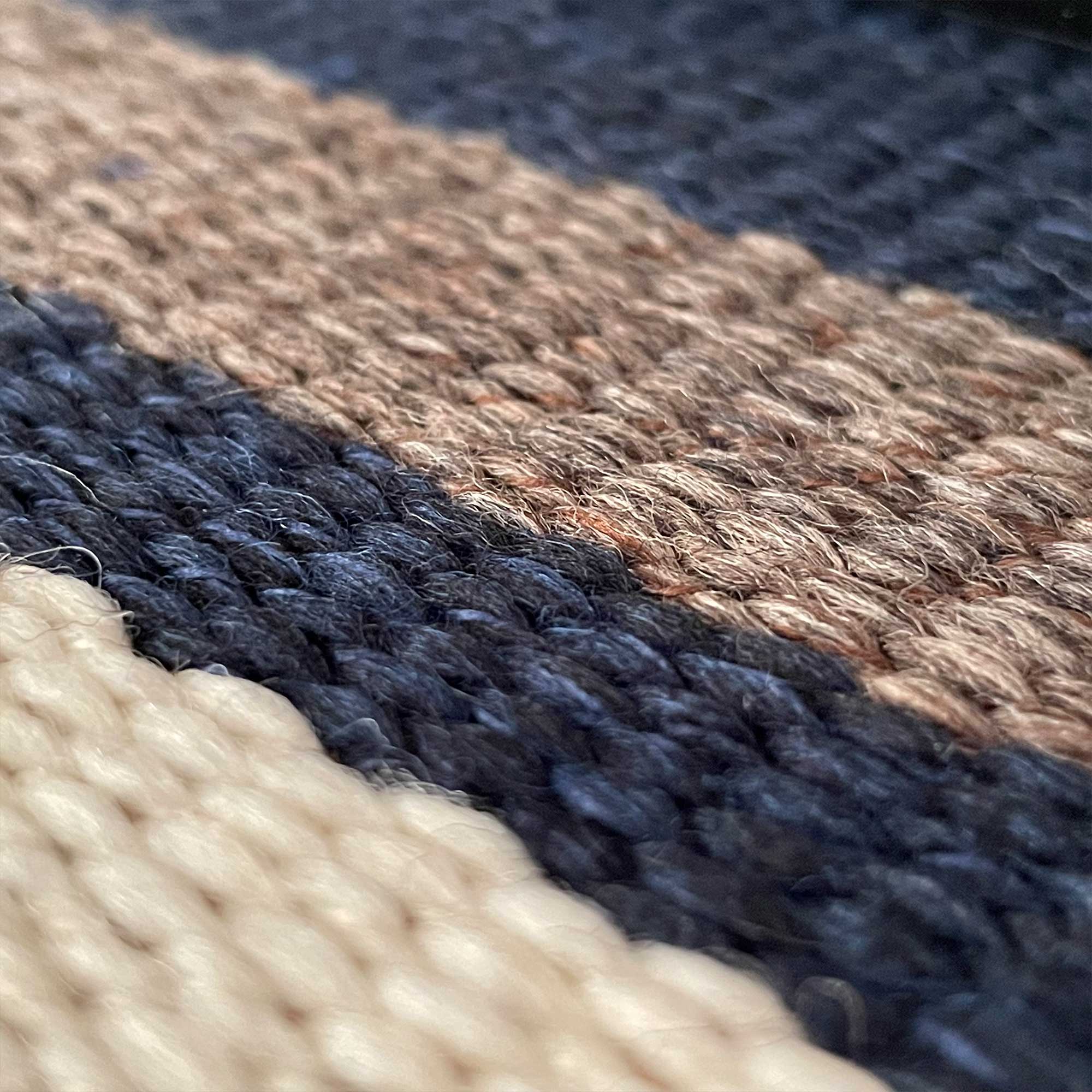 Tela Pinilla navy azul marrón Gastón y Daniela colección Lorenzo Castillo jacquard lana rayas tapicería decoración casa