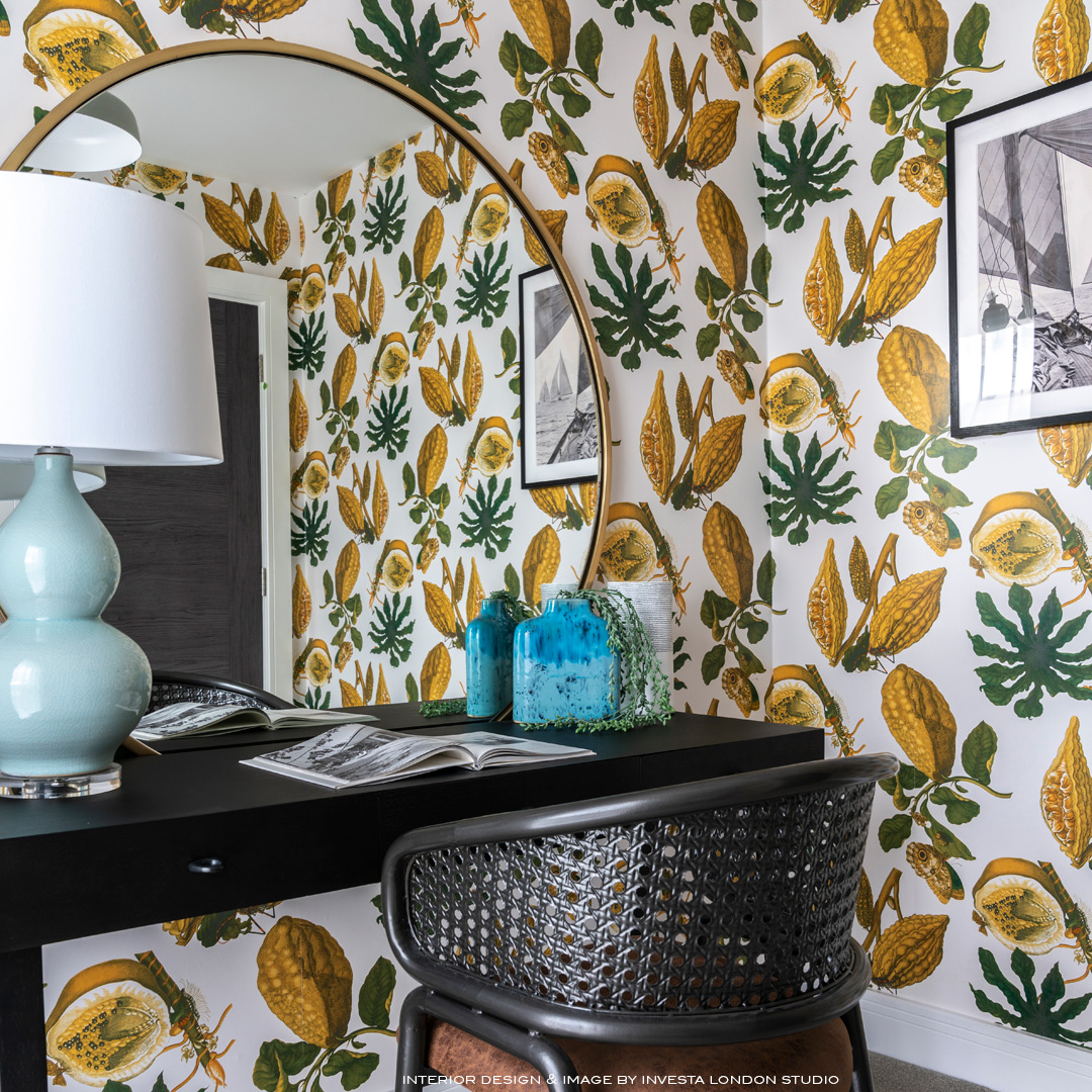 Papel pintado Amazonia Gastón y Daniela dormitorio diseño botanico Investa London Studio decoración casa