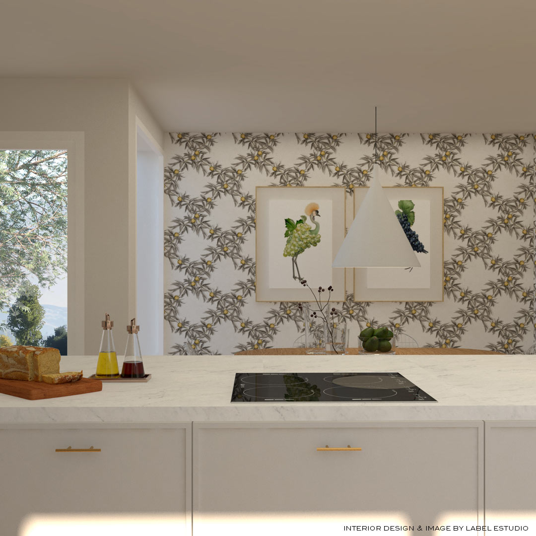 Papel pintado Kairos Gastón y Daniela lorenzo castillo cocina diseño botanico Label Estudio decoración casa