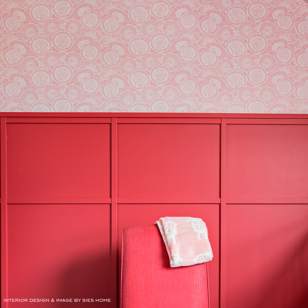 Papel pintado Sombrillas rosa Gastón y Daniela dormitorio diseño figuras Sies Home Interior Design decoración casa home