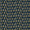 GDT-5794-001 Tela Hali ocre y navy de Gaston y Daniela. Estampado de algodon con diseño geometrico para tapiceria y cortinas. Decoracion de interiores.
