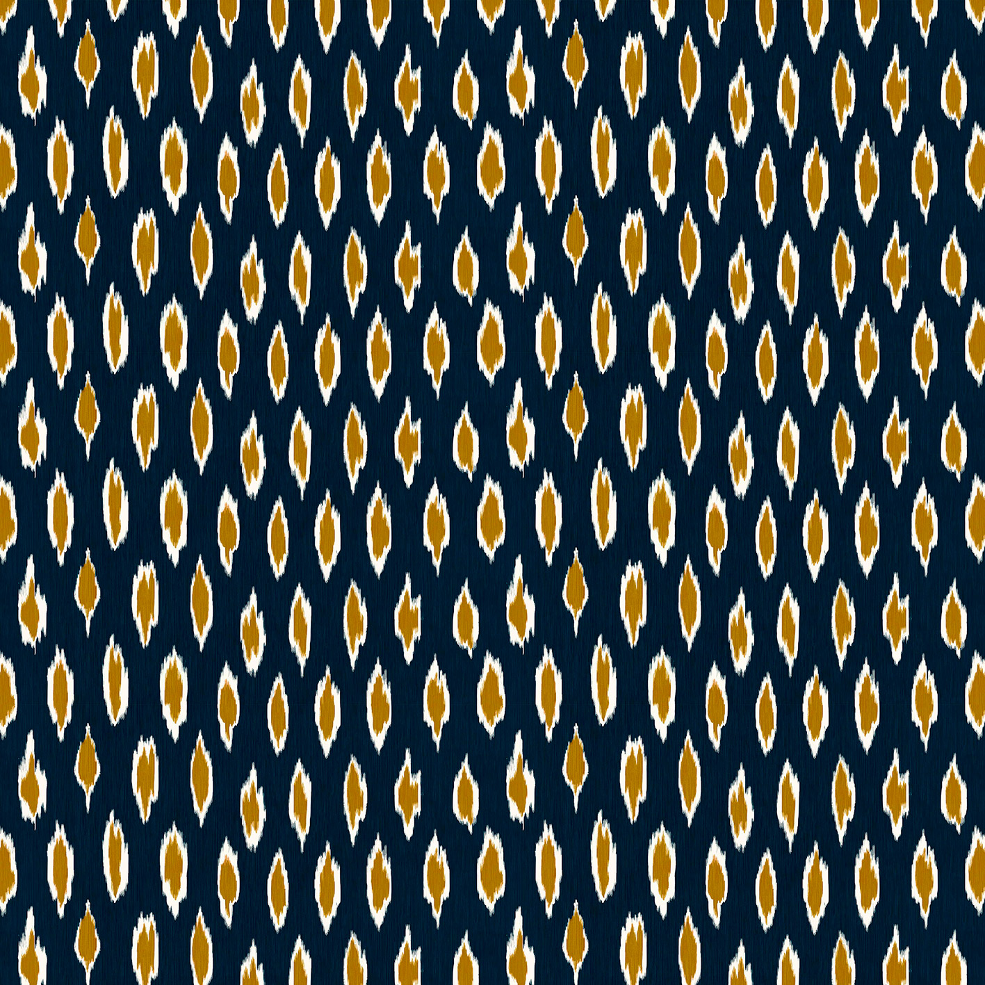 GDT-5794-001 Tela Hali ocre y navy de Gaston y Daniela. Estampado de algodon con diseño geometrico para tapiceria y cortinas. Decoracion de interiores.
