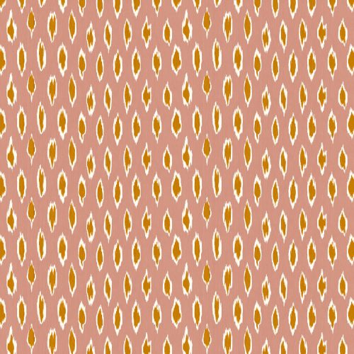 GDT-5794-002 Tela Hali ocre y Rosa de Gaston y Daniela. Estampado de algodon con diseño geometrico para tapiceria y cortinas. Decoracion de interiores. 