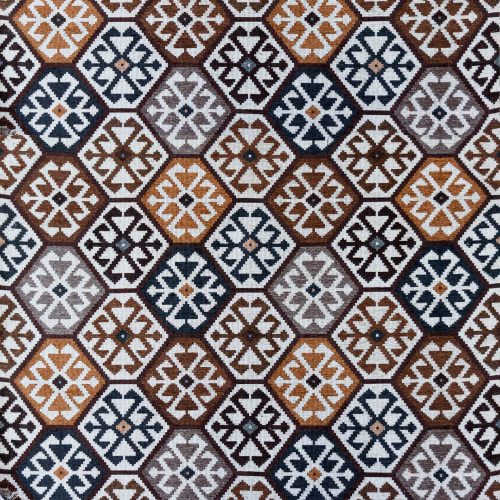 GDT-5796-002 Tela Tesalonica natural de Gaston y Daniela. Diseño etnico y geometrico para tapiceria. Decoracion de interiores.