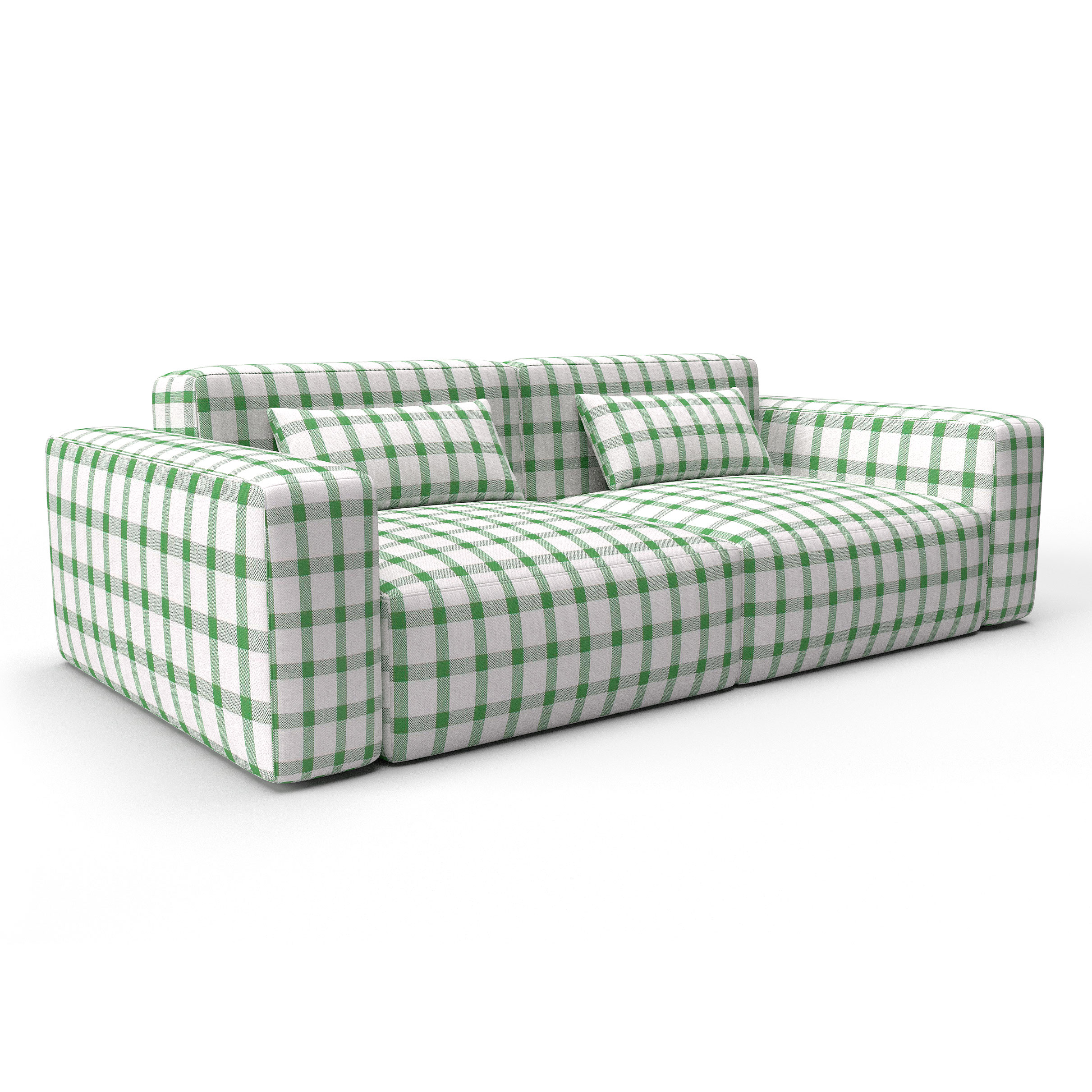 Sofa adriano verde claro gaston y daniela telas cuadros tapizado decoracion casa