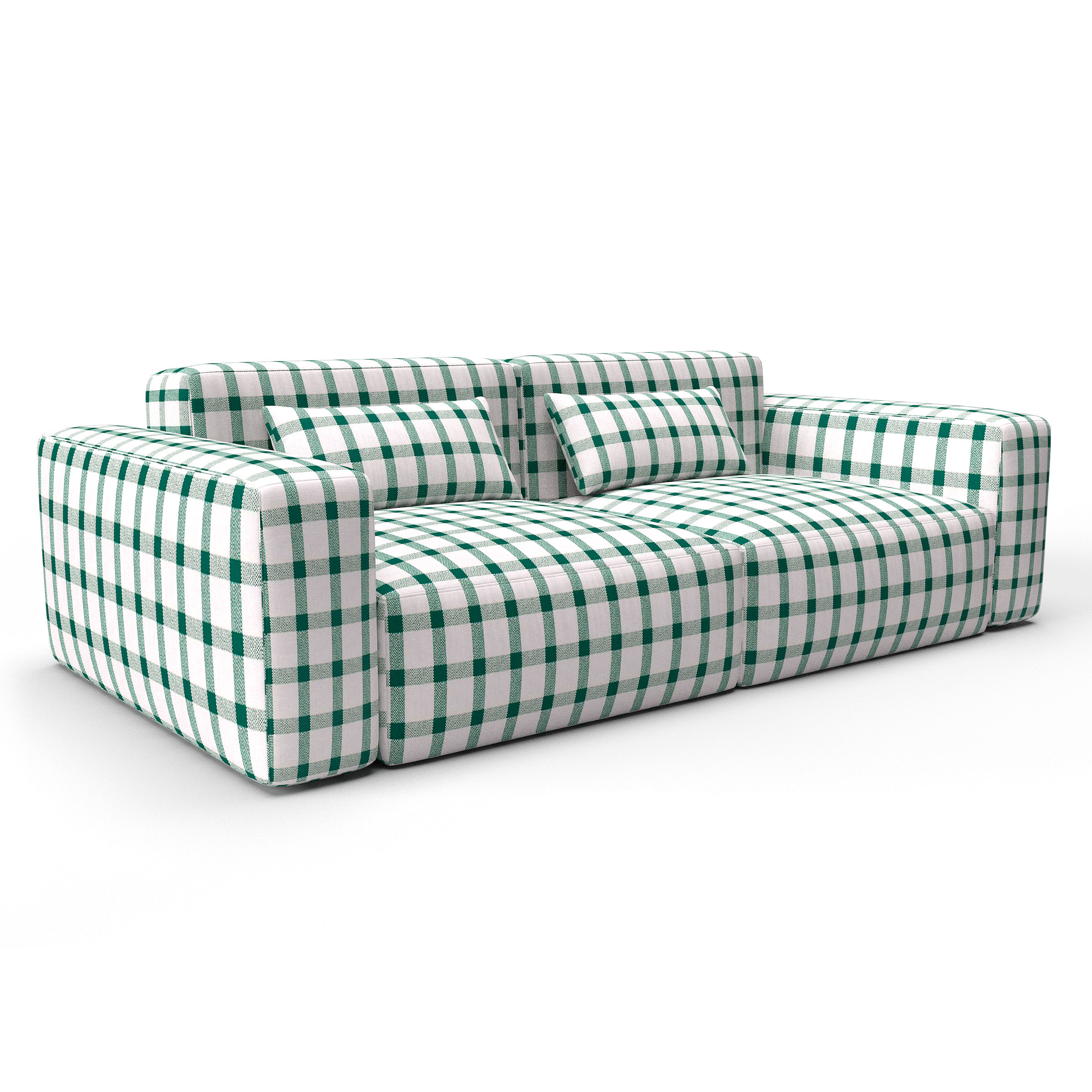 Sofa adriano verde gaston y daniela telas cuadros tapizado decoracion casa