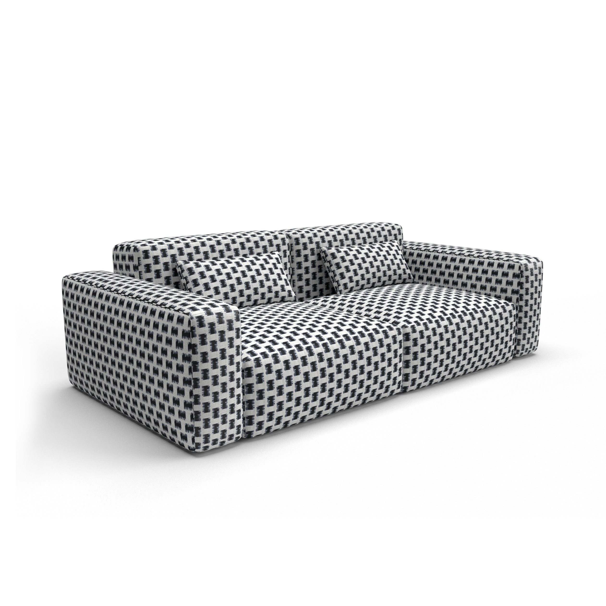 Sofa tapizado gaston y daniela tela antalya negro decoracion diseño geometrico outdoor casa