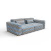 Sofa tapizado gaston y daniela tela assos amarillo y azul decoracion diseño etnico casa