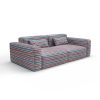Sofa tapizado gaston y daniela tela assos rojo decoracion diseño etnico casa