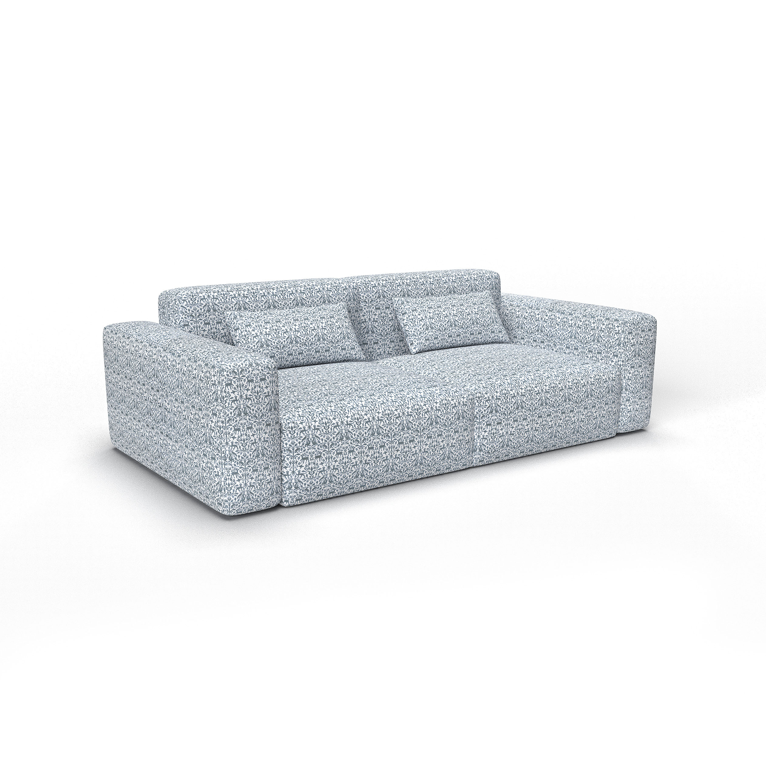 Sofa augusta azul plomo gaston y daniela telas figuras tapizado decoracion casa