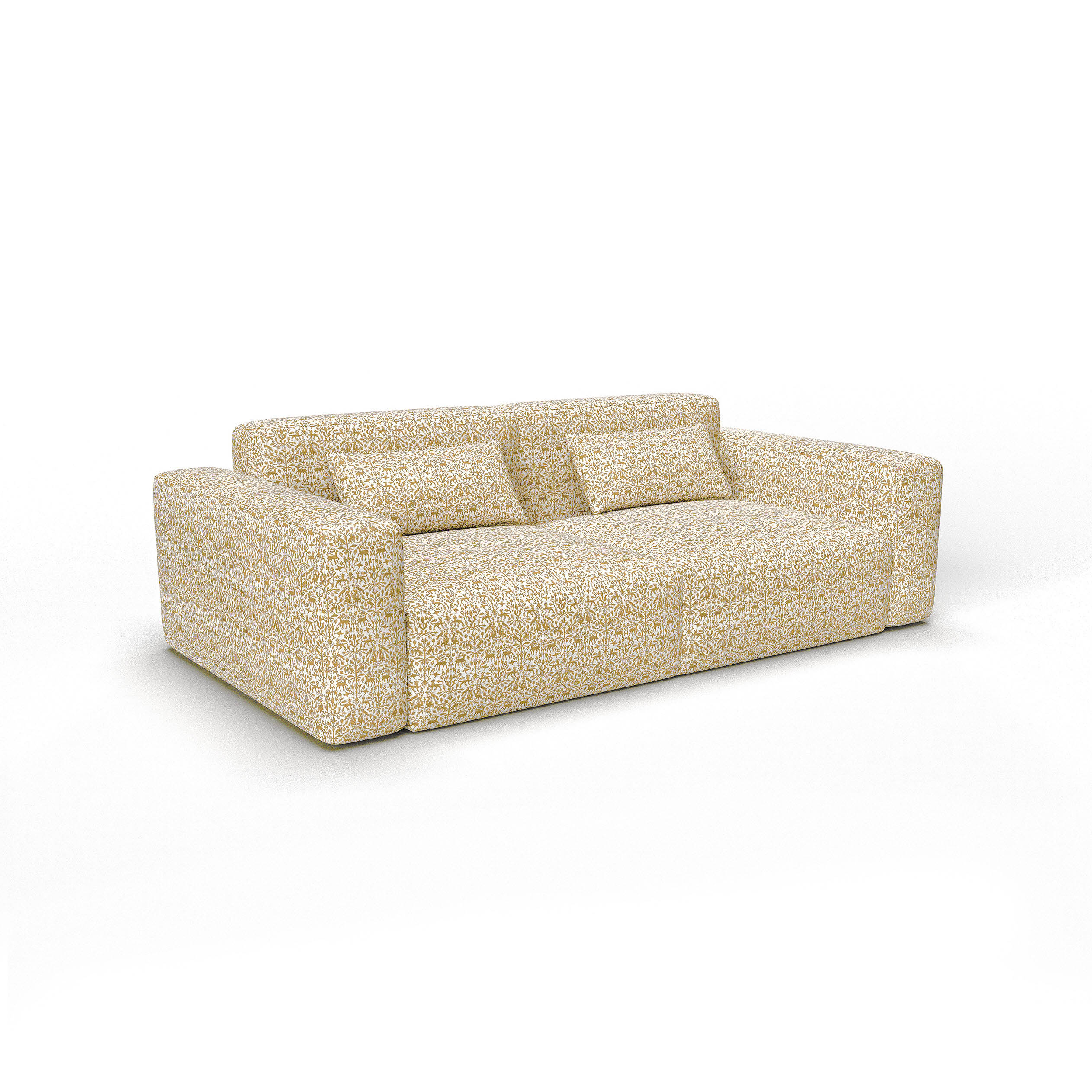 Sofa augusta ocre gaston y daniela telas figuras tapizado decoracion casa