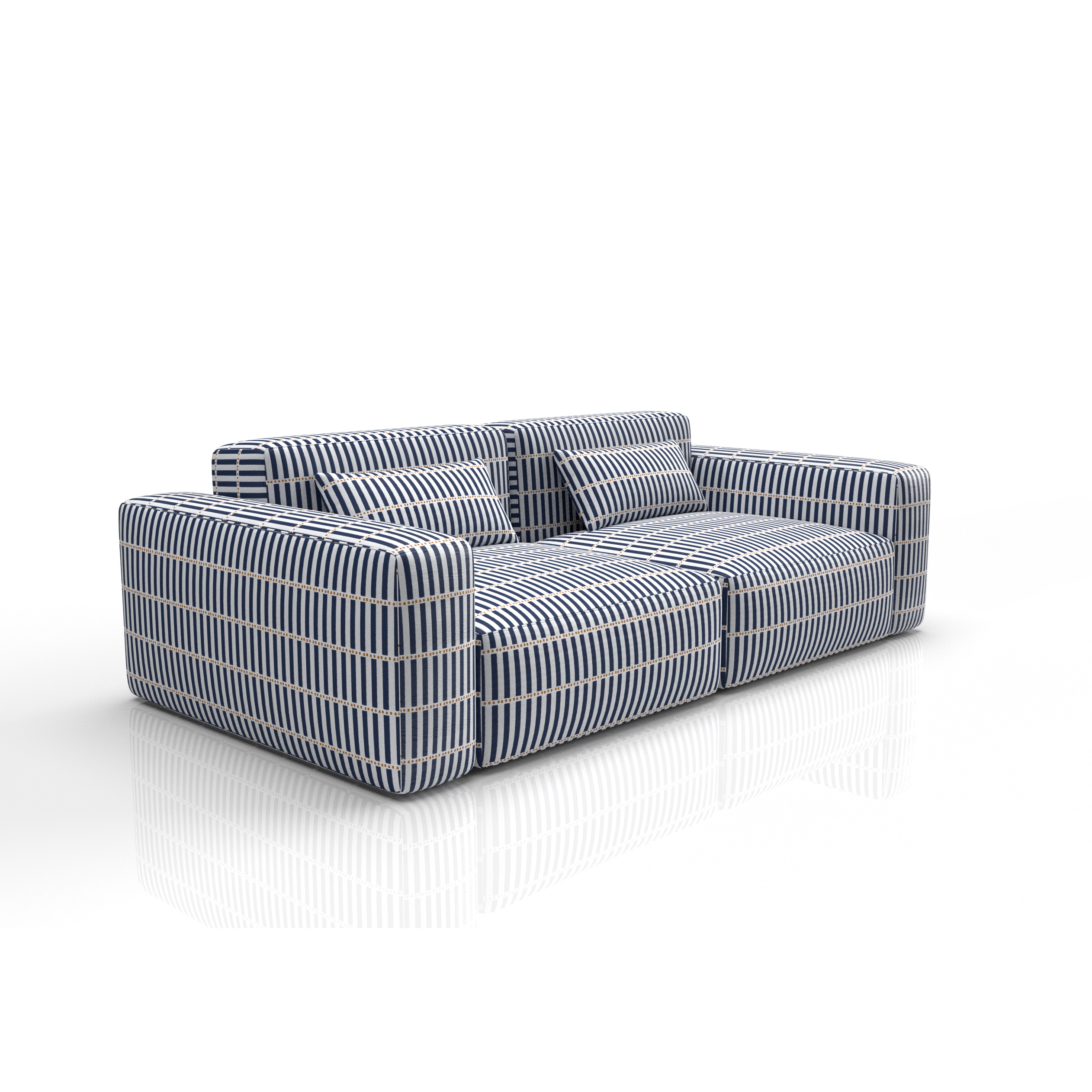 Sofa tapizado gaston y daniela tela bosforo negro decoracion diseño rayas outdoor casa