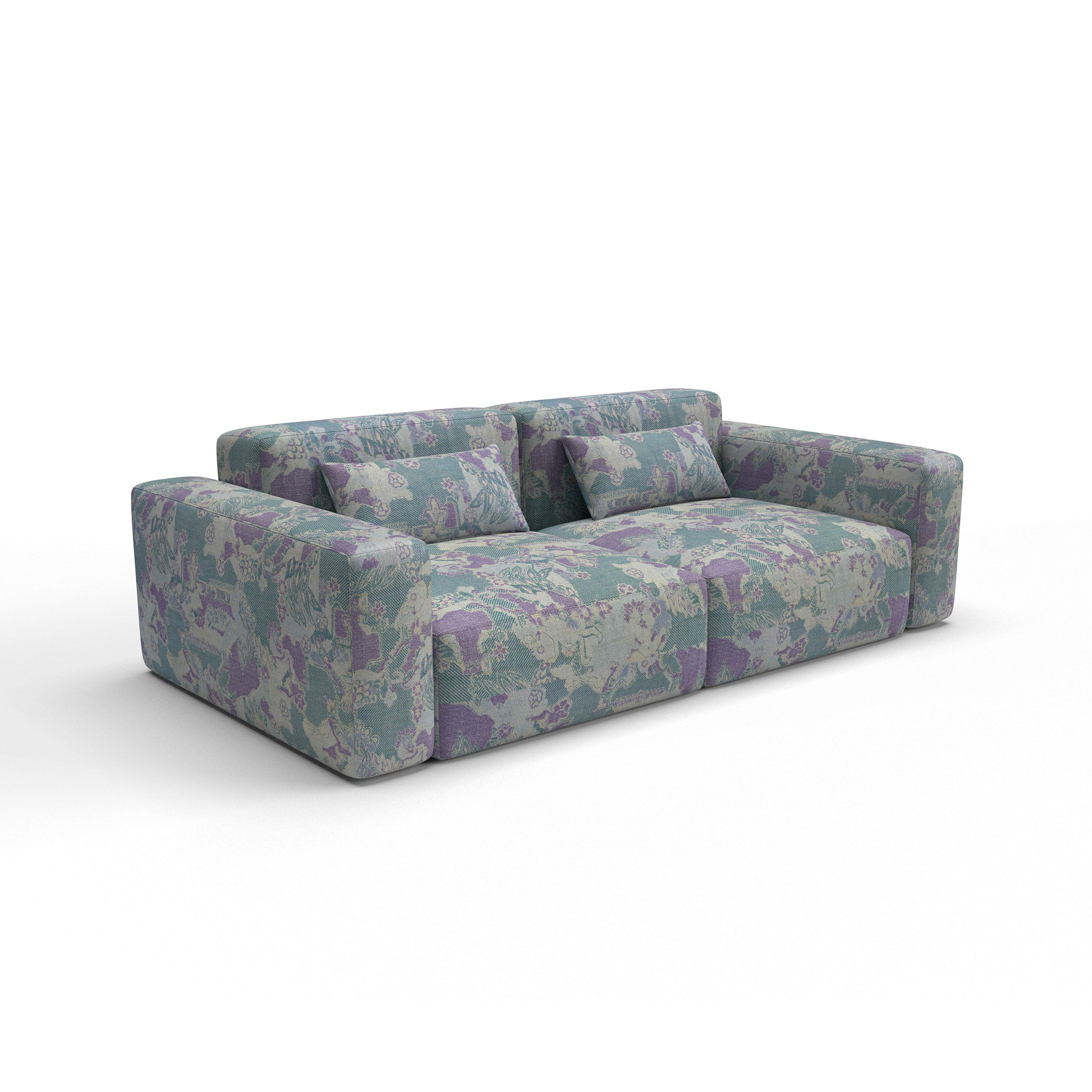 Sofa tapizado gaston y daniela tela caballeria lavanda decoracion diseño oriental lorenzo castillo casa