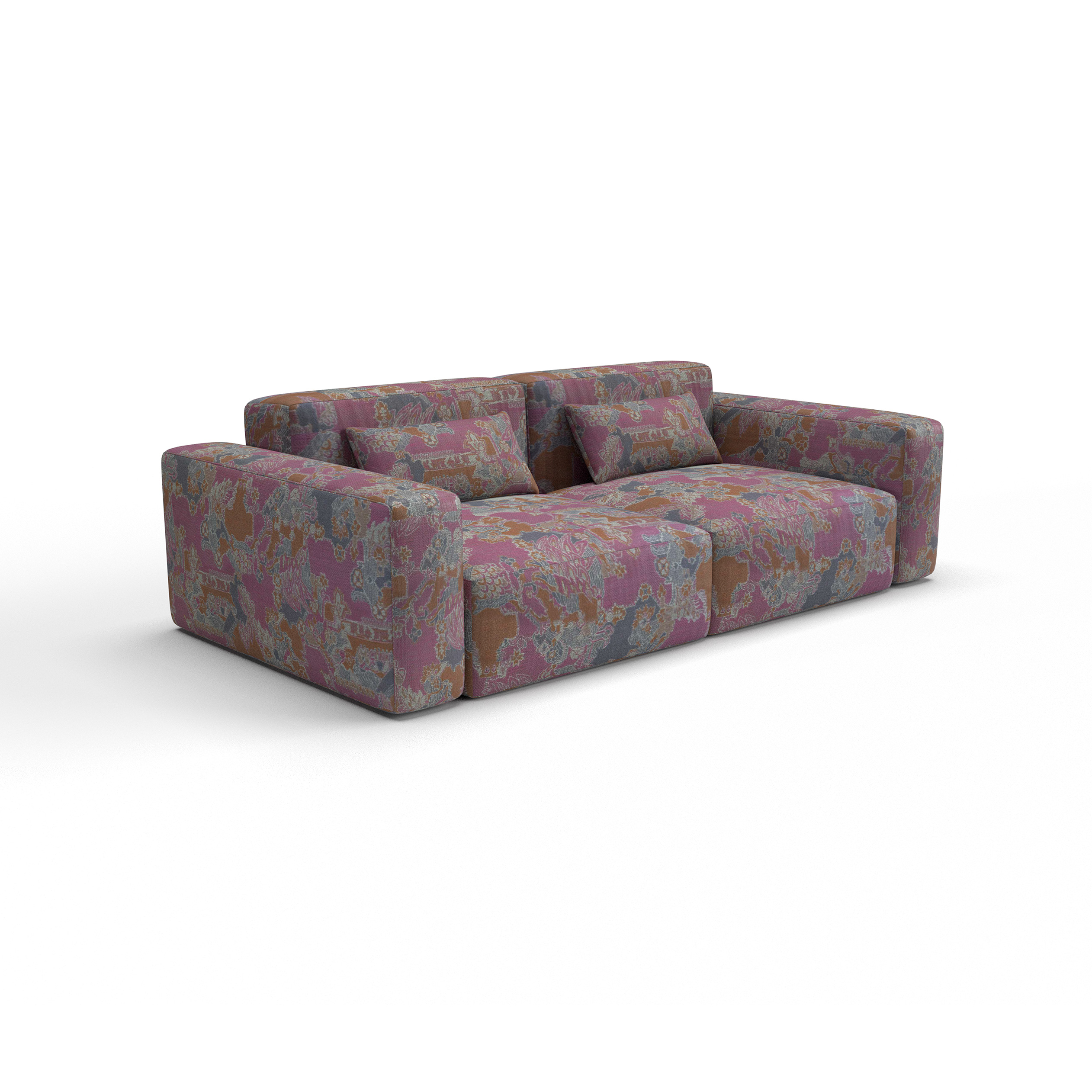 Sofa tapizado gaston y daniela tela caballeria rosa decoracion diseño oriental lorenzo castillo casa