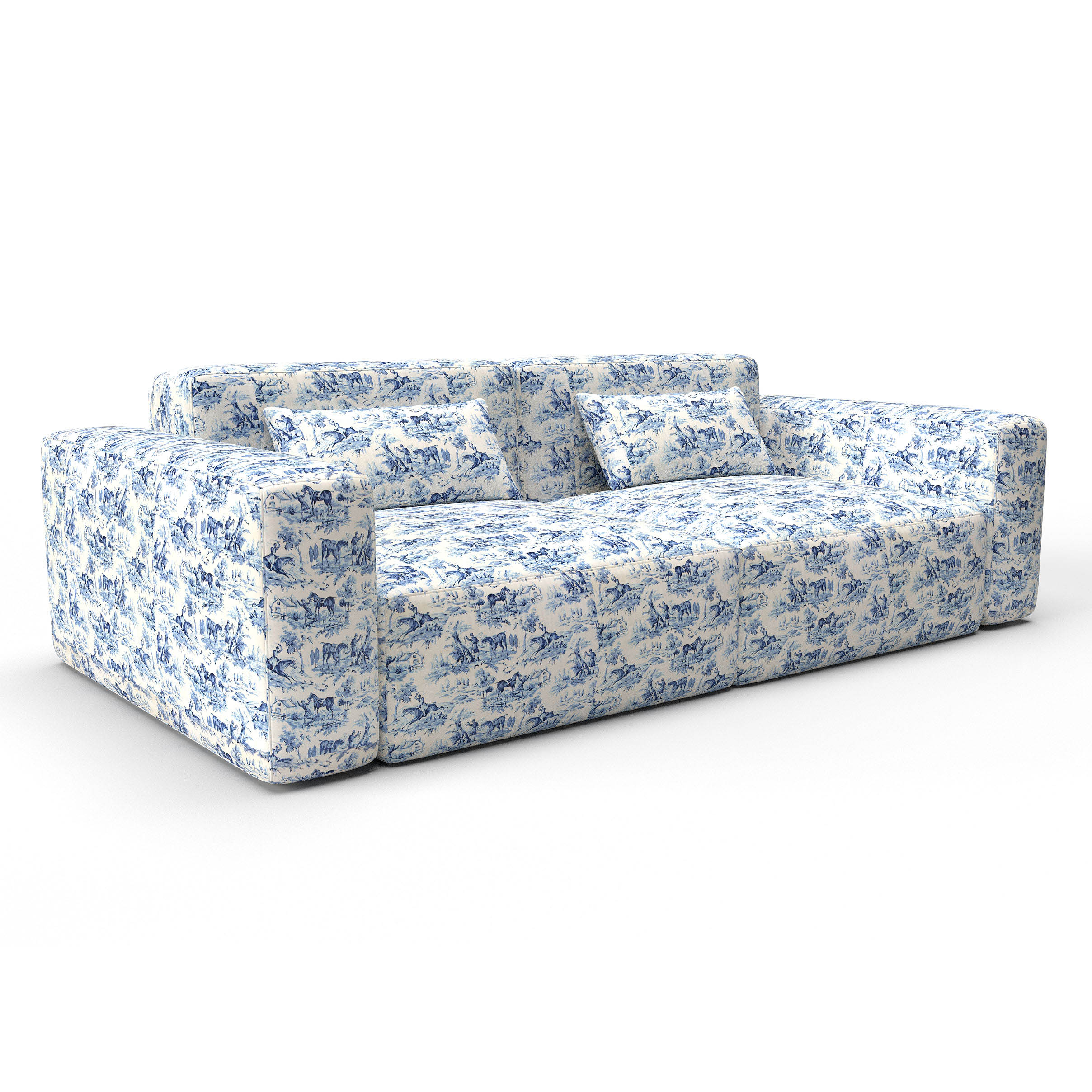 Sofa complutum azul gaston y daniela telas figuras tapizado decoracion casa