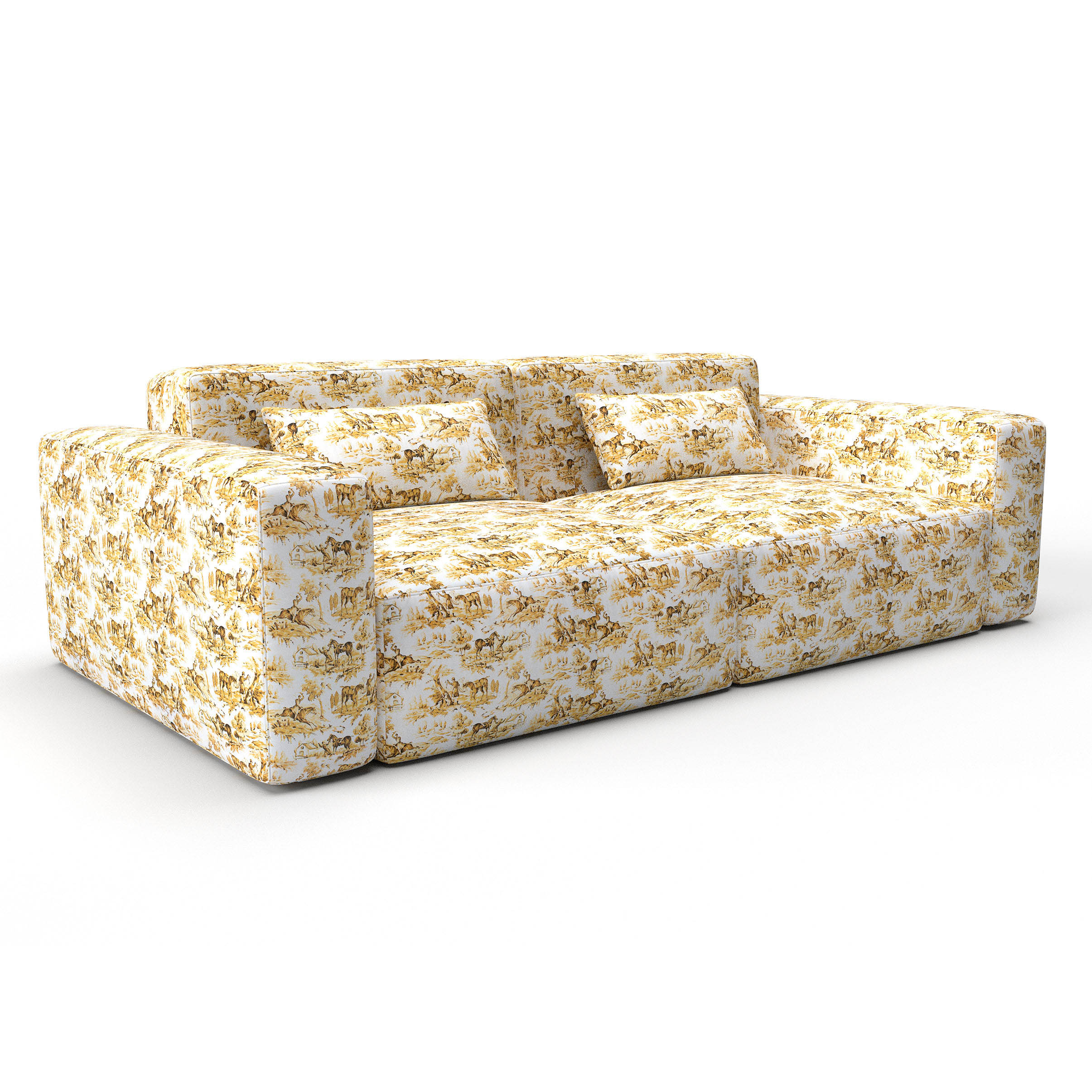 Sofa complutum ocre gaston y daniela telas figuras tapizado decoracion casa