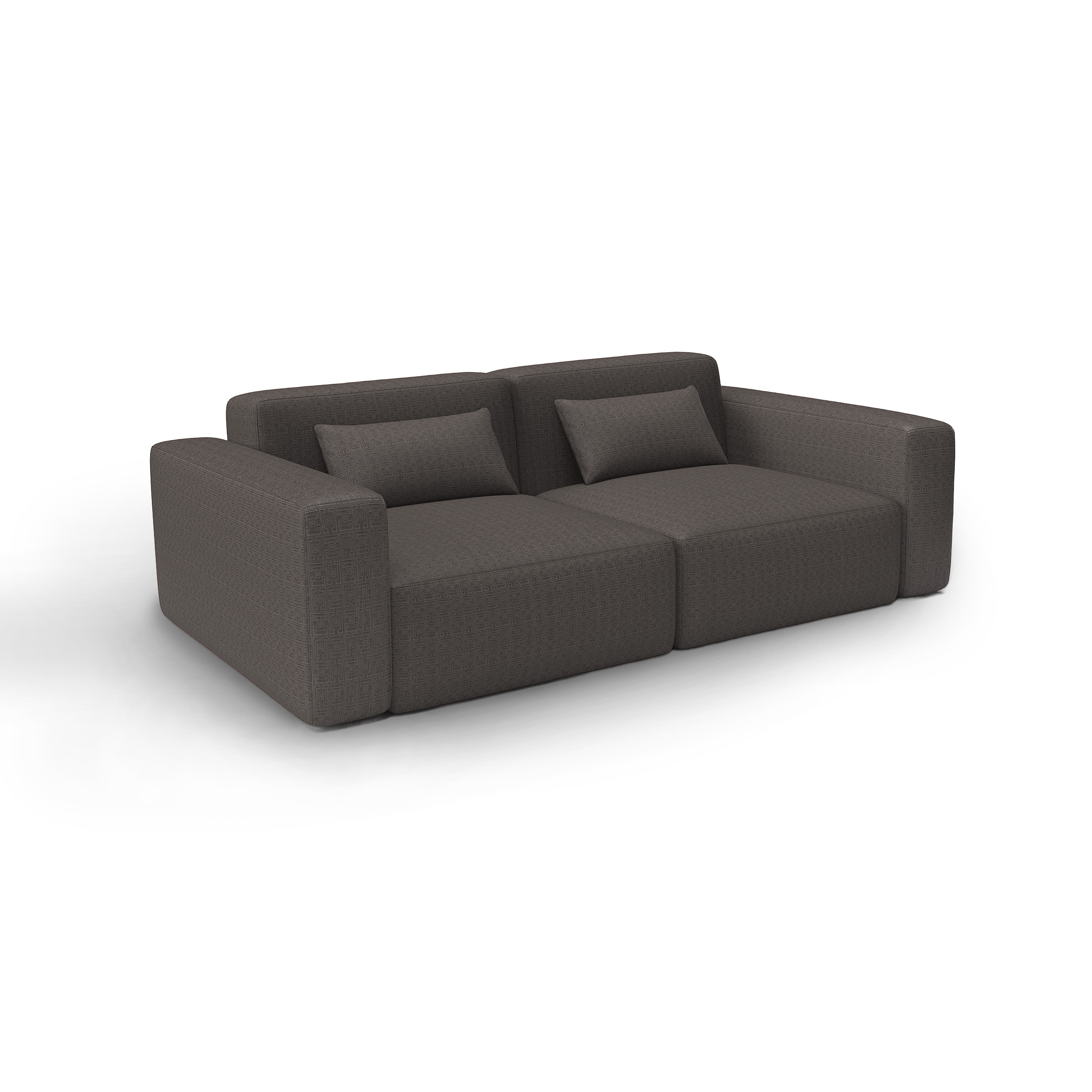 Sofa tapizado gaston y daniela tela conde de aranda topo decoracion diseño geometrico terciopelo lorenzo castillo casa