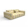 Sofa tapizado gaston y daniela tela decameron amarillo decoracion diseño geometrico floral lorenzo castillo casa