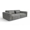 Sofa tapizado gaston y daniela tela dedalo chocolate marron decoracion diseño floral casa
