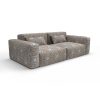 Sofa tapizado gaston y daniela tela dedalo tabaco marron decoracion diseño floral casa