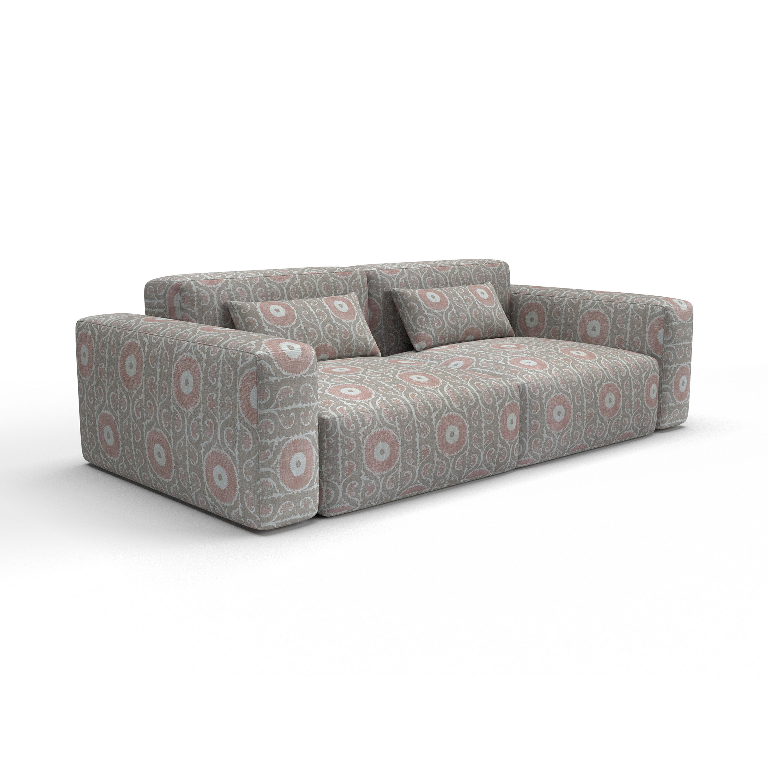 Sofa tapizado gaston y daniela tela dedalo rosa topo decoracion diseño floral casa