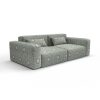 Sofa tapizado gaston y daniela tela dedalo verde decoracion diseño floral casa
