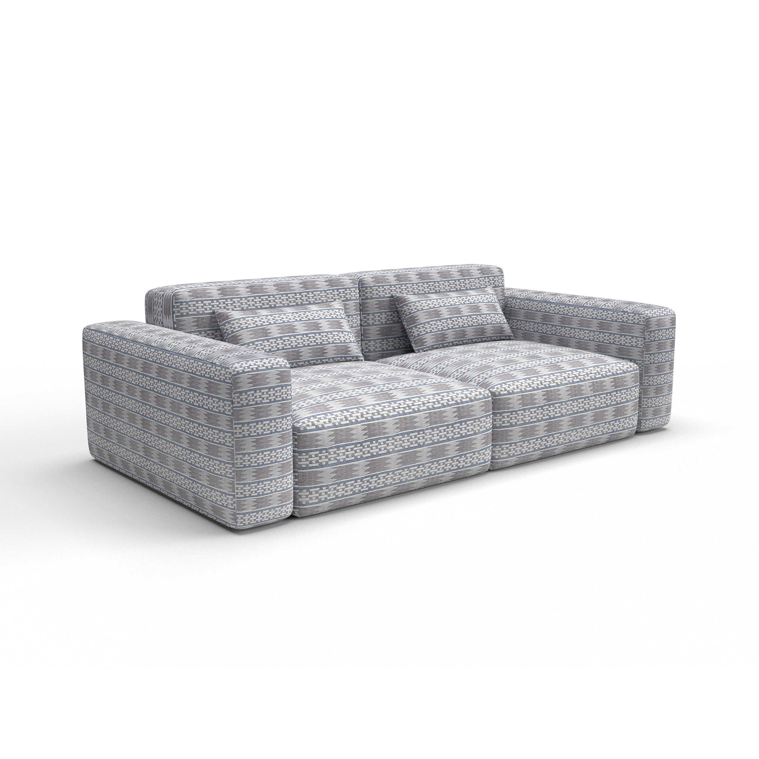 Sofa tapizado gaston y daniela tela efeso marron decoracion diseño etnico casa