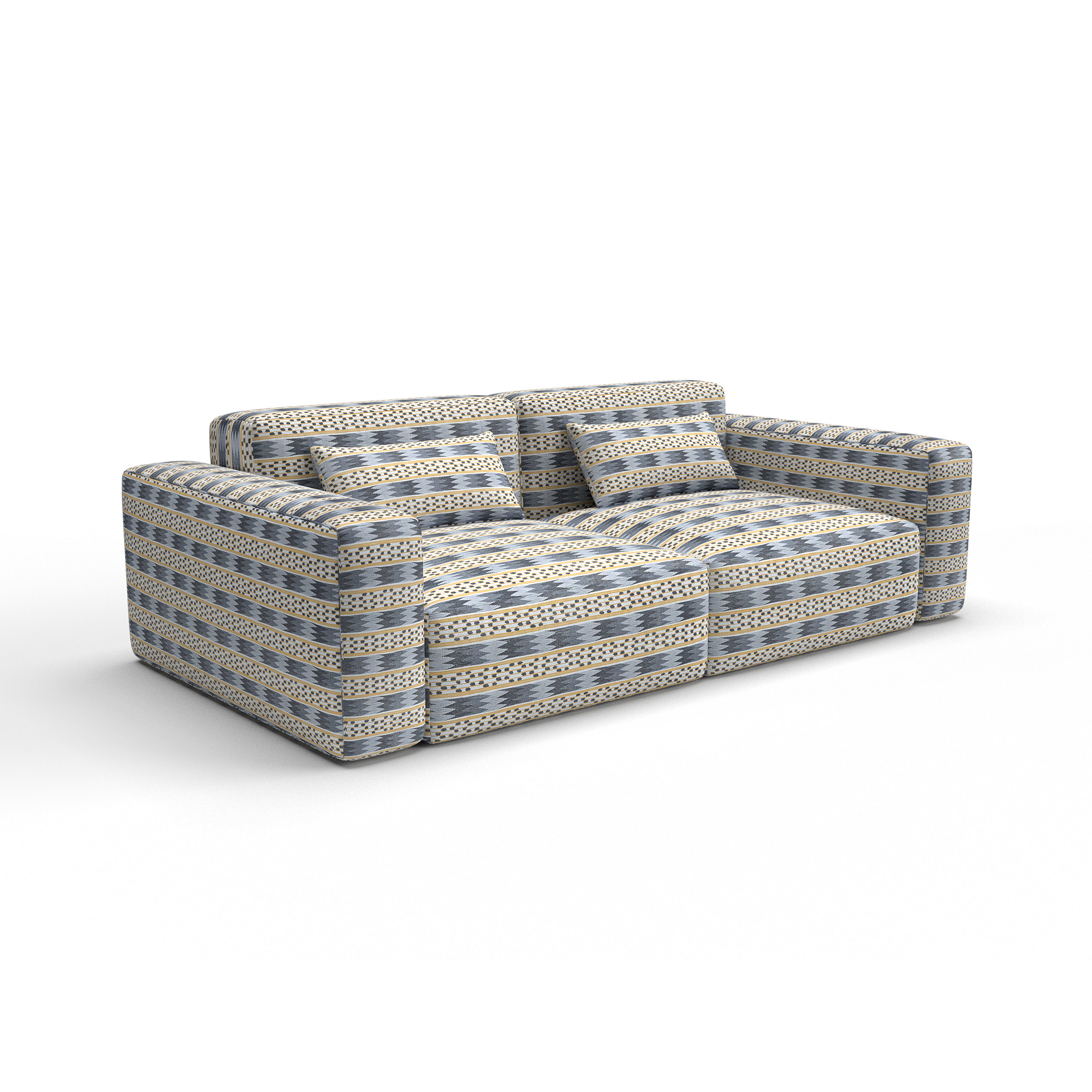 Sofa tapizado gaston y daniela tela efeso negro decoracion diseño etnico casa