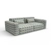 Sofa tapizado gaston y daniela tela efeso verde decoracion diseño etnico casa